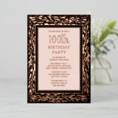 100e aangepaste verjaardagsfeest textuur Elegante  Folie Uitnodiging (Staand Voorkant)