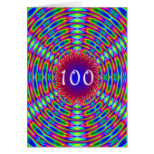 100e Abstracte Trippy Swirls op geboortedag (Voorkant)