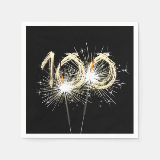 100e 'Birthday'-brochure op zwart Servet (Voorkant)