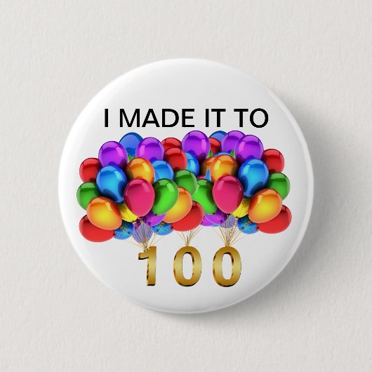100E BIRTHDAY-Button Ronde Button 5,7 Cm (Voorkant)