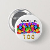 100E BIRTHDAY-Button Ronde Button 5,7 Cm (Voorkant /achterkant)