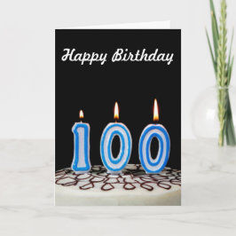 100e Birthday Cake Kaart