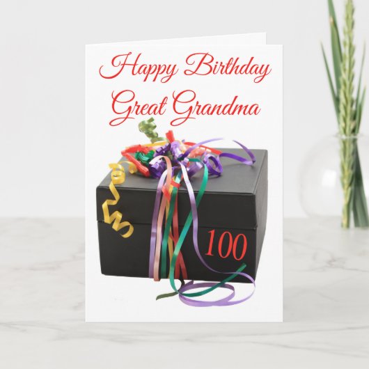 100e Birthday  kaart (Voorkant)