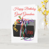 100e Birthday  kaart (Gele Bloem)