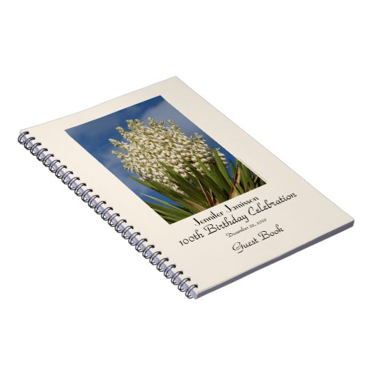 100e Birthday Party Guest Book, Blooming Yucca Notitieboek (Rechterzijde)