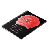 100e Birthday Party Guest Book, Coral Roos Petals Notitieboek (Linkerzijde)