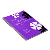100e Birthday Party Guest Book Paars Floral Notitieboek (Rechterzijde)