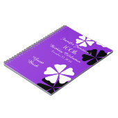 100e Birthday Party Guest Book Paars Floral Notitieboek (Linkerzijde)