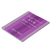 100e Birthday Party Guest Book Paars Notitieboek (Linkerzijde)