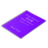 100e Birthday Party Guest Book Paars Notitieboek (Linkerzijde)
