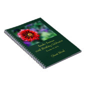 100e Birthday Party Guest Book, Vivid Red Flower Notitieboek (Rechterzijde)