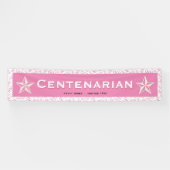 100e Birthday Pink/White Pattern Spandoek (Horizontaal)