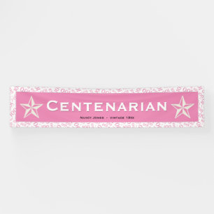 100e Birthday Pink/White Pattern Spandoek
