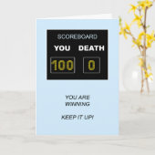 100e Birthday Scorebord Kaart (Gele Bloem)