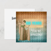 100e Birthday Singer Flat Birthday Kaart (Voorkant / Achterkant)