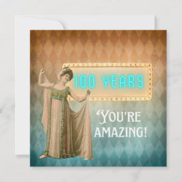 100e Birthday Singer Flat Birthday Kaart