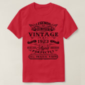 100e  cadeau voor legende uit 1923 t-shirt (Design voorkant)