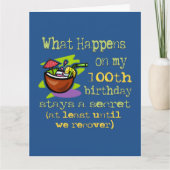 100e cadeautjes van de Birthday Party. Wat gebeurt Kaart (Voorkant)