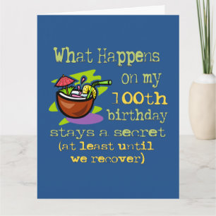 100e cadeautjes van de Birthday Party. Wat gebeurt Kaart