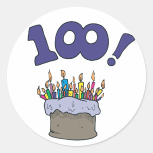 100e Cake Ronde Sticker