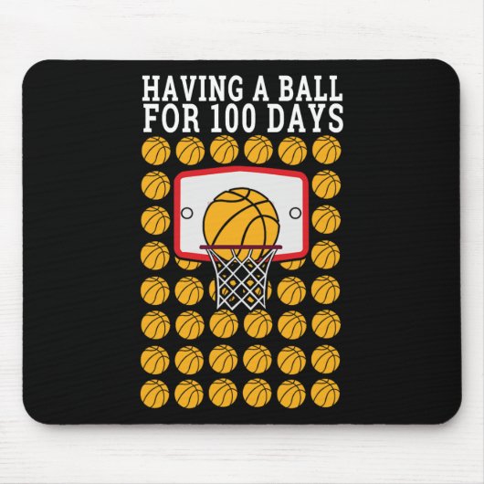 100e dag 100 bal sport basketbal muismat (Voorkant)