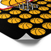 100e dag 100 bal sport basketbal poster (Hoek)
