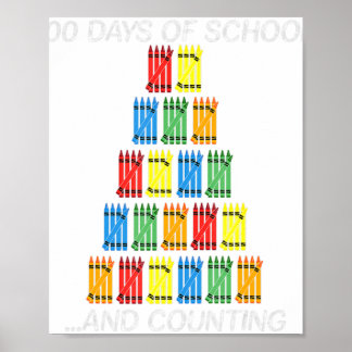 100e dag 100 dagen van de krayon van de School Has Poster