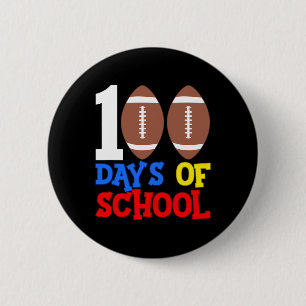 100e dag 100 dagen van de school Football sport Ronde Button 5,7 Cm