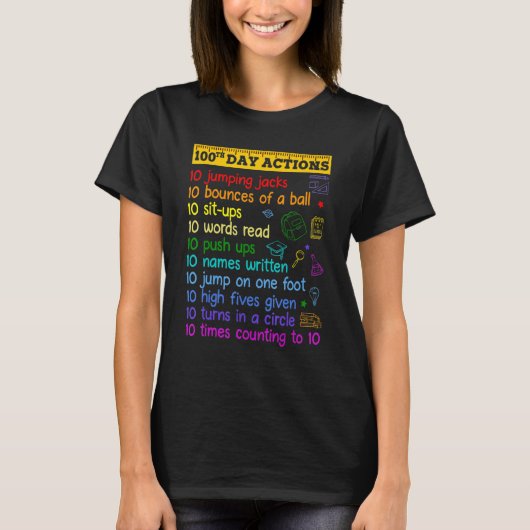 100e dag Acties 100 dagen van het Kind van de Jong T-shirt (Voorkant)