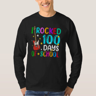 100e dag begon ik 100 dagen schoolmuziek gitaar t-shirt