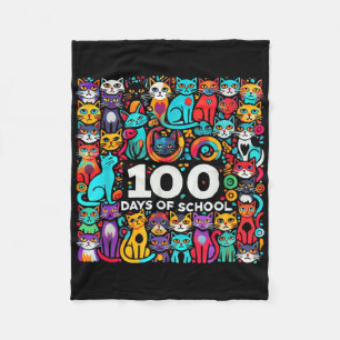 100e dag Cat Easy 100 dagen van School T-shirt Tea Fleece Deken