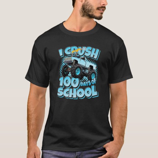 100e dag heb ik 100 dagen schoolmonster-vrachtwage t-shirt (Voorkant)