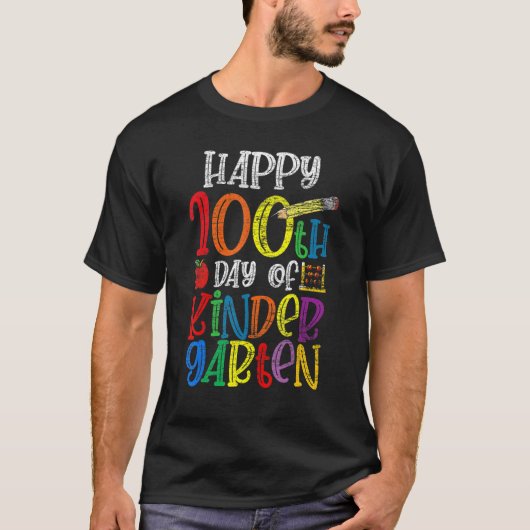 100e dag Kinder Garten 100 dagen Schoo T-shirt (Voorkant)