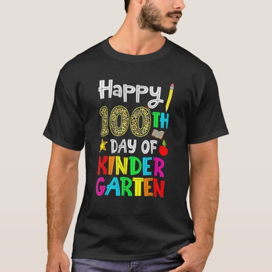 100e dag kindertuin 100 dagen later t-shirt (Voorkant)