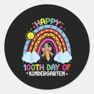 100e dag kindertuin 100 dagen school ronde sticker
