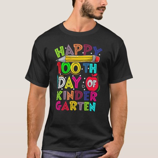 100e dag kindertuin 100 dagen school t-shirt (Voorkant)
