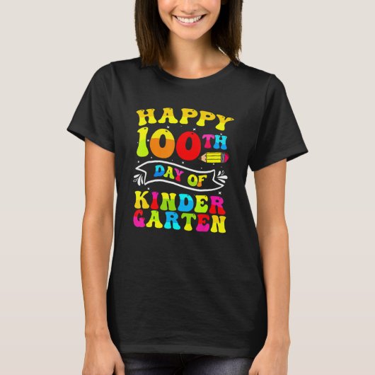 100e dag kindertuin 100 dagen school t-shirt (Voorkant)
