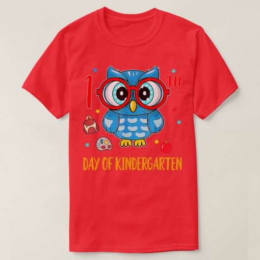 100e dag kindertuin 100 dagen slim t-shirt (Design voorkant)