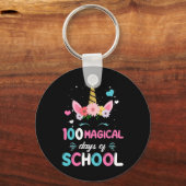 100e dag kindertuin voor meisjes 100 magische da sleutelhanger (Voorkant)