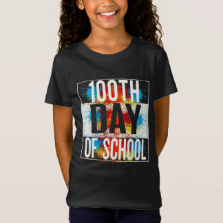 100e dag kleuren op school t-shirt