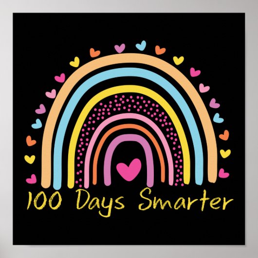 100e dag leerkracht 100 dagen slimmer poster (Voorkant)