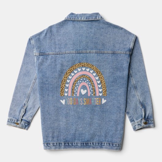 100e dag leerkracht - 100 dagen slimmere rai denim jacket (Achterkant)