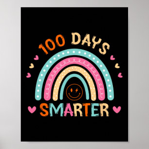 100e dag leerkracht 100 dagen slimmere regenval poster