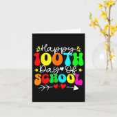 100e dag leerkracht Kinder kind 100 D Kaart (Gele Bloem)
