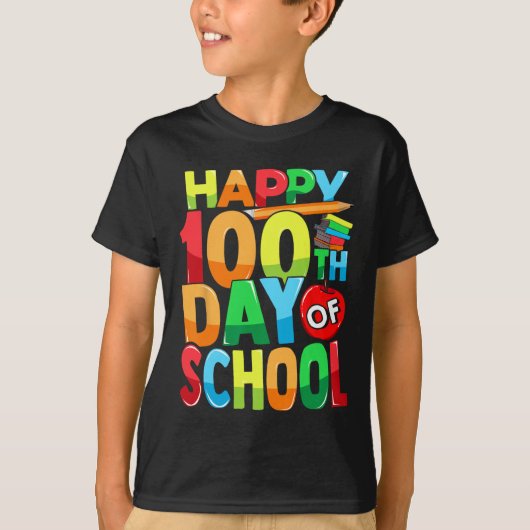 100e dag leerkracht Kinder kind 100 D T-shirt (Voorkant)