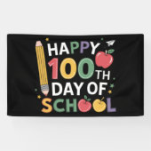 100e dag leerkrachten 100 dagen lang spandoek (Horizontaal)