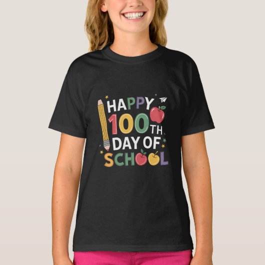 100e dag leerkrachten 100 dagen lang t-shirt (Voorkant)