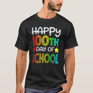 100e Dag  Leerling Kinderen Gelukkig 100 Dagen Op  T-shirt