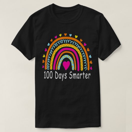 100e dag leraar 100 dagen slimmere regen t-shirt (Design voorkant)