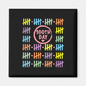 100e dag regenbooglijnen tekenen 100 dagen SC Magneet (Voorkant)